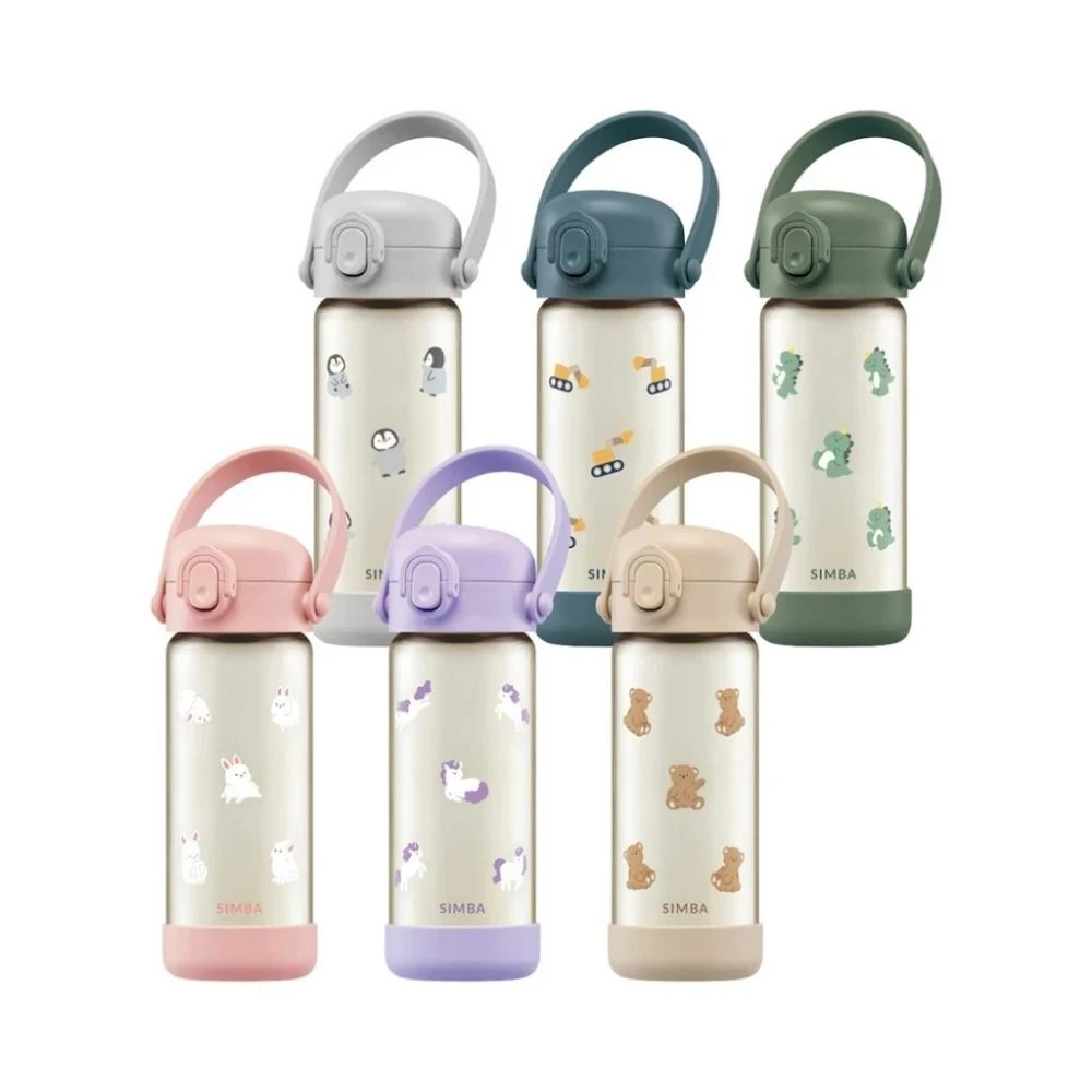 【Simba 小獅王辛巴】鉑金PPSU兒童水壺400ml (直飲/吸管) 順順杯水壺+背帶組