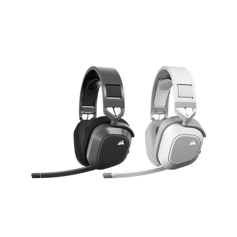 【CORSAIR 海盜船】HS80 MAX WIRELESS 無線 電競耳機 鋼鐵灰 白色 藍牙 杜比音效