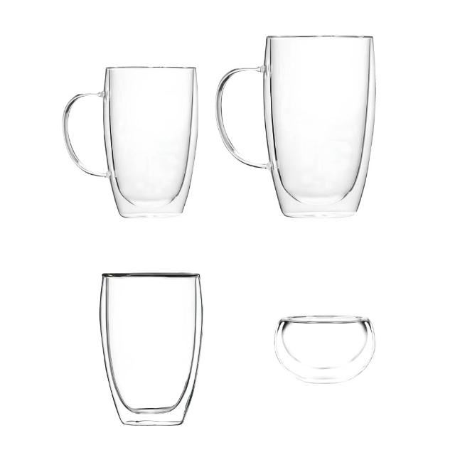 【熾咖啡】雙層玻璃杯(隔熱杯/水杯/咖啡杯/馬克杯；50ml/350ml/450ml)