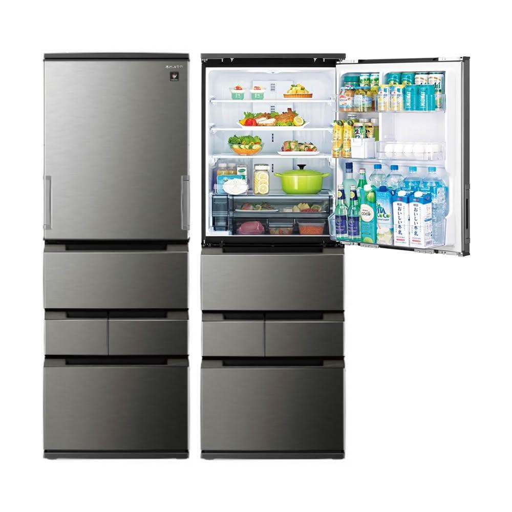 【SHARP 夏普】 ( SJ-PW46KT-H ) 457L 變頻自動除菌離子左右開任意門五門冰箱 -尊爵灰