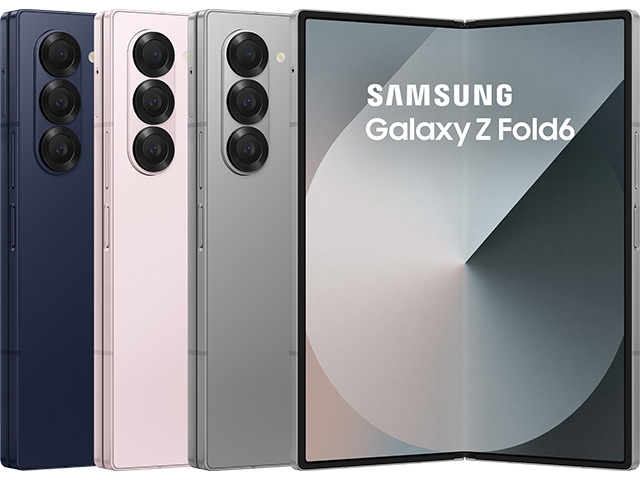SAMSUNG 三星 Galaxy Z Fold 6 5G 採用創新折疊設計，搭載 4nm 高通 Snapdragon 8 Gen 3 for Galaxy 八核心處理器，提供強大效能與流暢體驗。內建 7.6 吋 QXGA+ (2160 x 1856) 折疊螢幕，支援防潑水、5G 雙卡雙待。相機系統包括 5000 萬畫素主鏡頭、1200 萬畫素超廣角與 1000 萬畫素望遠鏡頭，前置 1000 萬畫素自拍鏡頭。配備 12GB RAM 與 256GB 儲存空間，4400mAh 電池續航持久，Android 14 作業系統，尺寸輕薄僅 5.6mm 厚、239g 輕盈。顏色選擇海谷藍、鹽湖粉、曜星銀，完美結合科技與時尚。