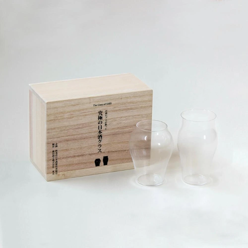【日本 廣田硝子】 究極的日本酒杯桐箱組 清酒杯 啤酒杯 紅酒杯 清酒杯