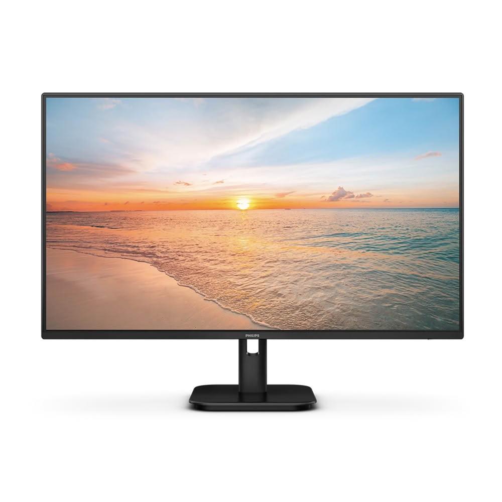  飛利浦 27E1N1200A 27型 IPS 平面顯示器，採用 1920x1080 FHD 解析度與 16:9 比例，提供清晰細膩的視覺體驗。支援 100Hz 更新率，適合辦公、娛樂與遊戲使用。介面包含 DisplayPort、HDMI 及 VGA，無觸控設計，SYNC 技術提升流暢度。3 年保固，飛利浦品質保證，是理想的 27 吋 IPS 電腦螢幕選擇。 