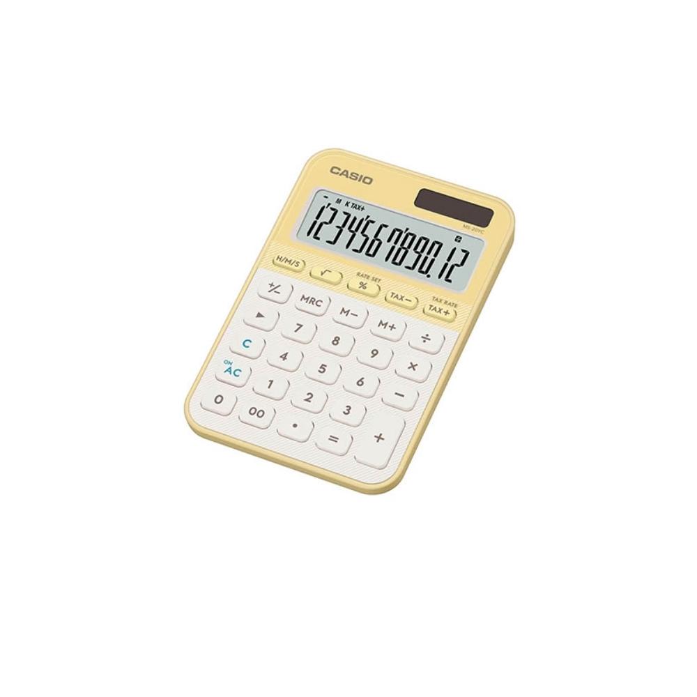 CASIO 卡西歐】MS-20YC 繽紛糖果色桌上型計算機12位數