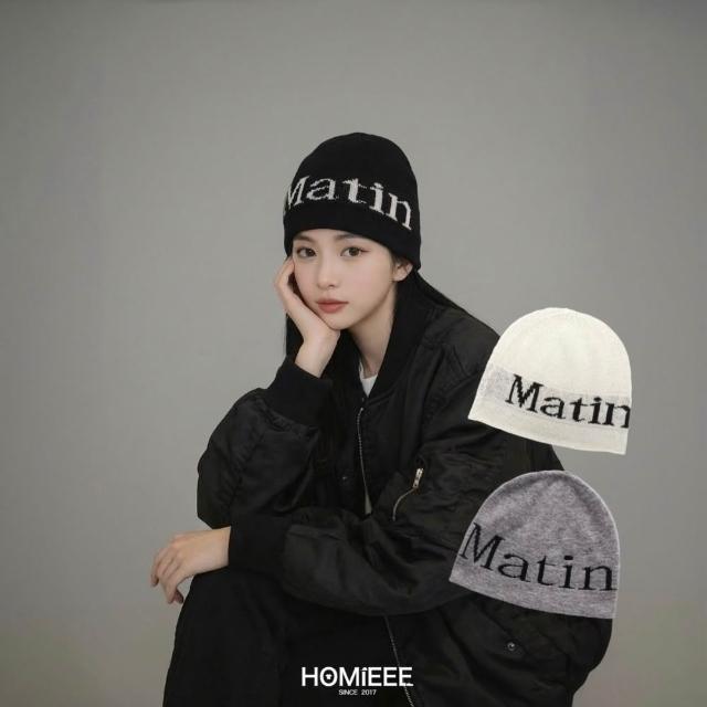 MATIN KIM】【Homieee】Matin Kim Beanie 毛帽冷帽針織LOGO 韓國