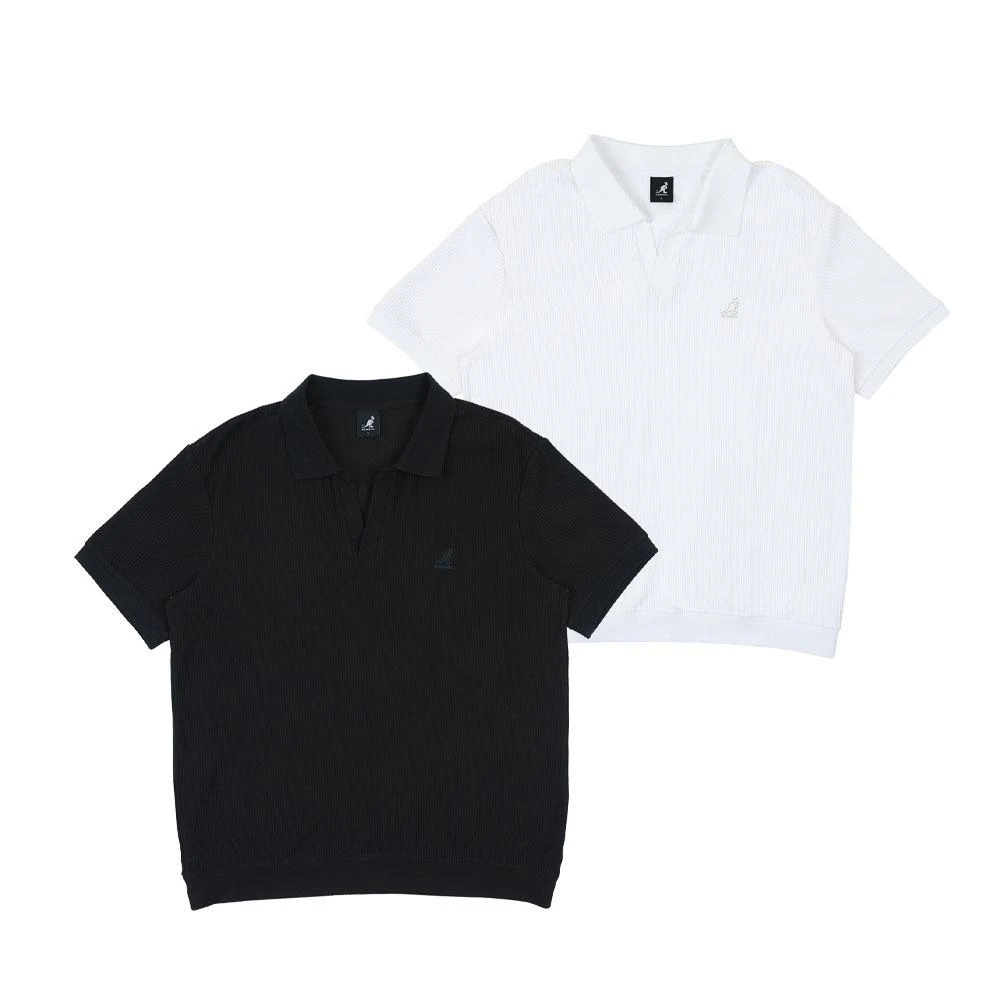 【KANGOL】英國 袋鼠 束條紋理POLO衫 66258303 上衣 短袖