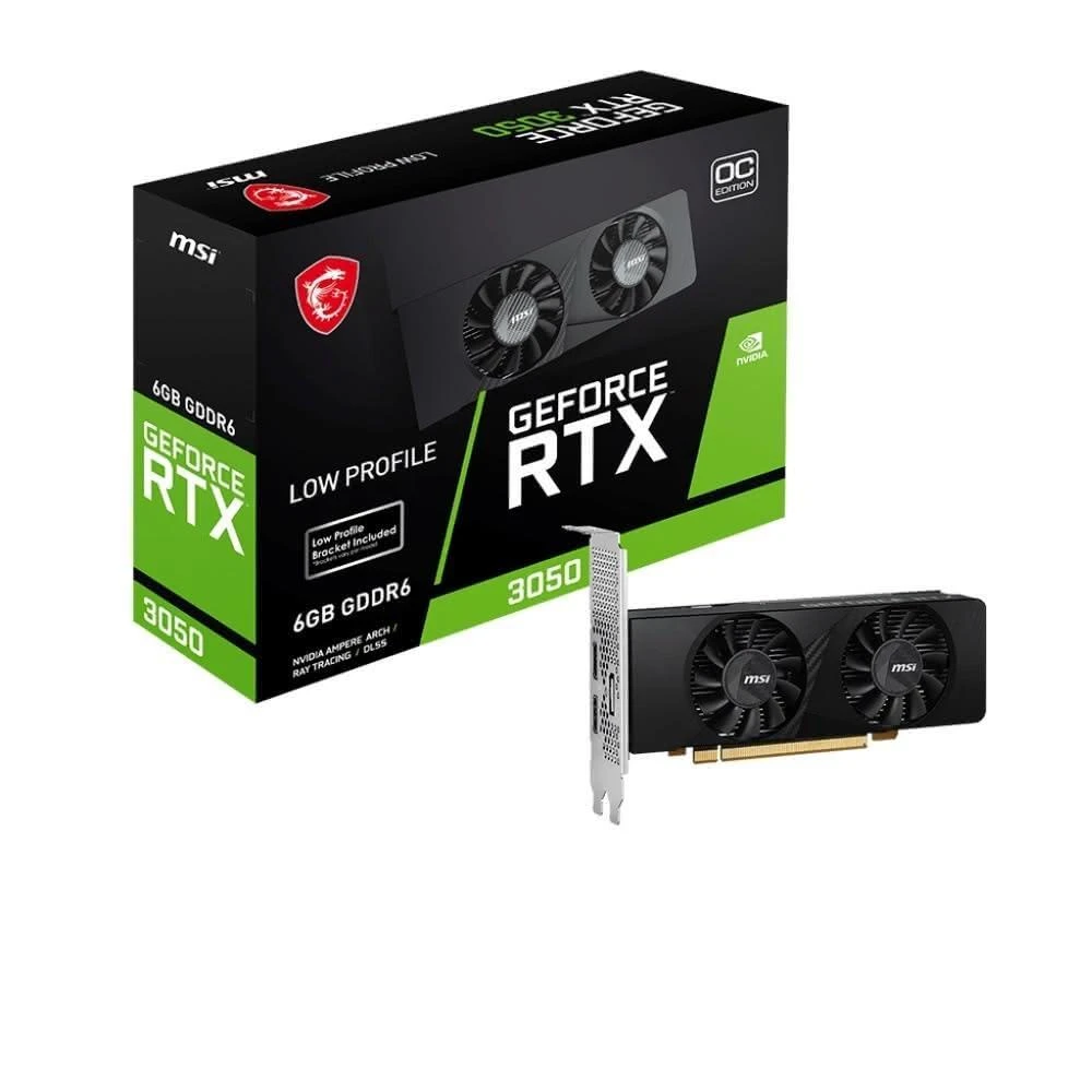 【MSI 微星】RTX3050 LP 6G OC 17.5cm/雙風扇/註四年/高6.9cm