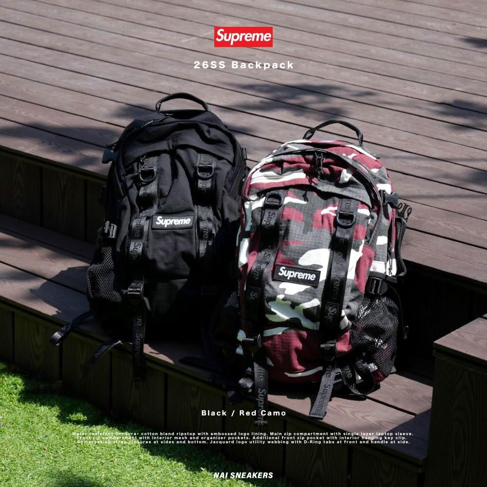 SUPREME】Supreme 26SS backpack 後背包迷彩黑28L 現貨