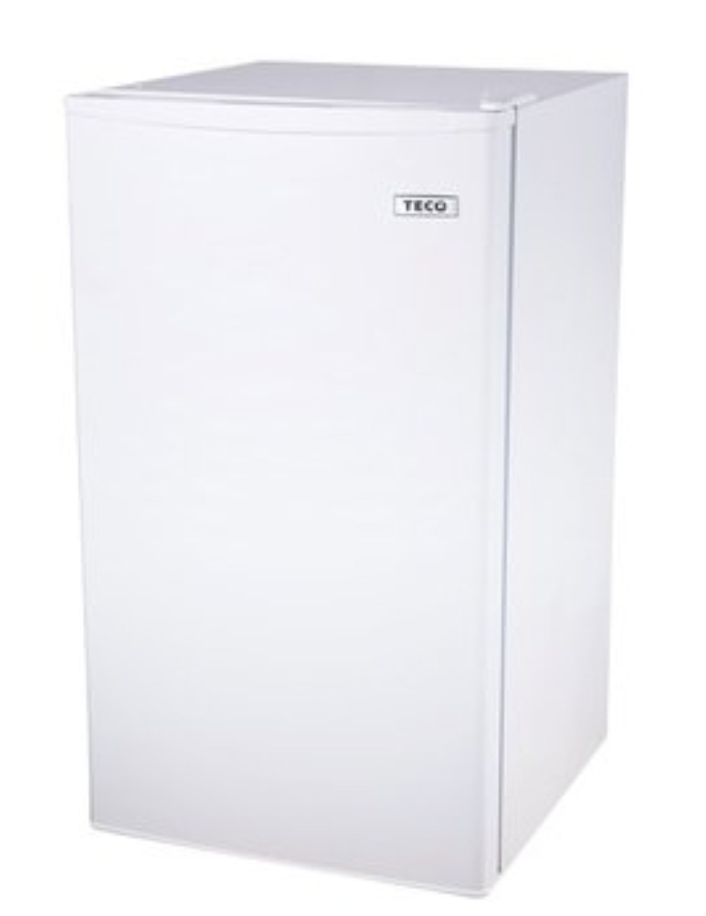  TECO東元 R1091W 一級定頻單門電冰箱，99公升大容量，適合小家庭使用。採用直冷式冷卻系統，能源效率一級節省電力。圓弧門設計搭配隱藏式把手，提升整體美觀與空間感。透明門置物棚方便取用物品，R600a新冷媒更環保省電。右開門方向，尺寸845mmx480mmx495mm，重量22KG，電壓110V 60Hz，含基本安裝說明與BSMI許可字號R41003。 