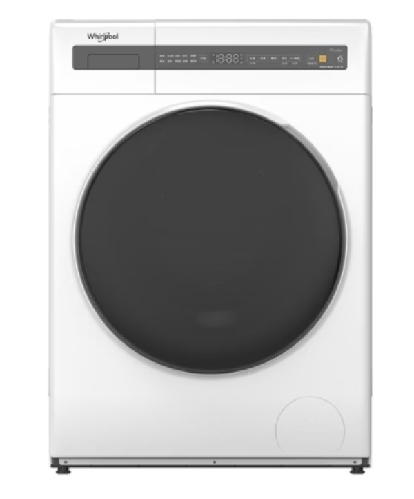 Whirlpool惠而浦 WWEB10701BW 烘衣洗衣機，10.5kg 洗衣容量、7kg 烘衣容量，採用變頻馬達與不銹鋼內槽，提供高效節能洗淨體驗。尺寸 600 x 850 x 635mm，重量 74kg，中國製造，適用 110V/60Hz 電壓。全機 1 年保固，馬達享 10 年保固，含基本安裝服務。BSMI 許可字號 R35769，適閤家庭使用的高 CP 值選擇。
