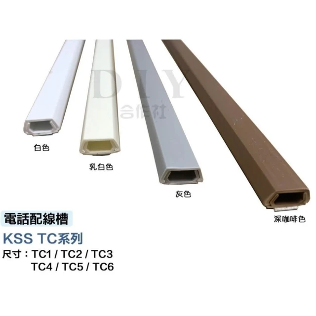 DIY合作社   凱士士 KSS 線槽 TC系類 壓條 壓槽 裝飾管 裝飾條 電話配線槽 梯形