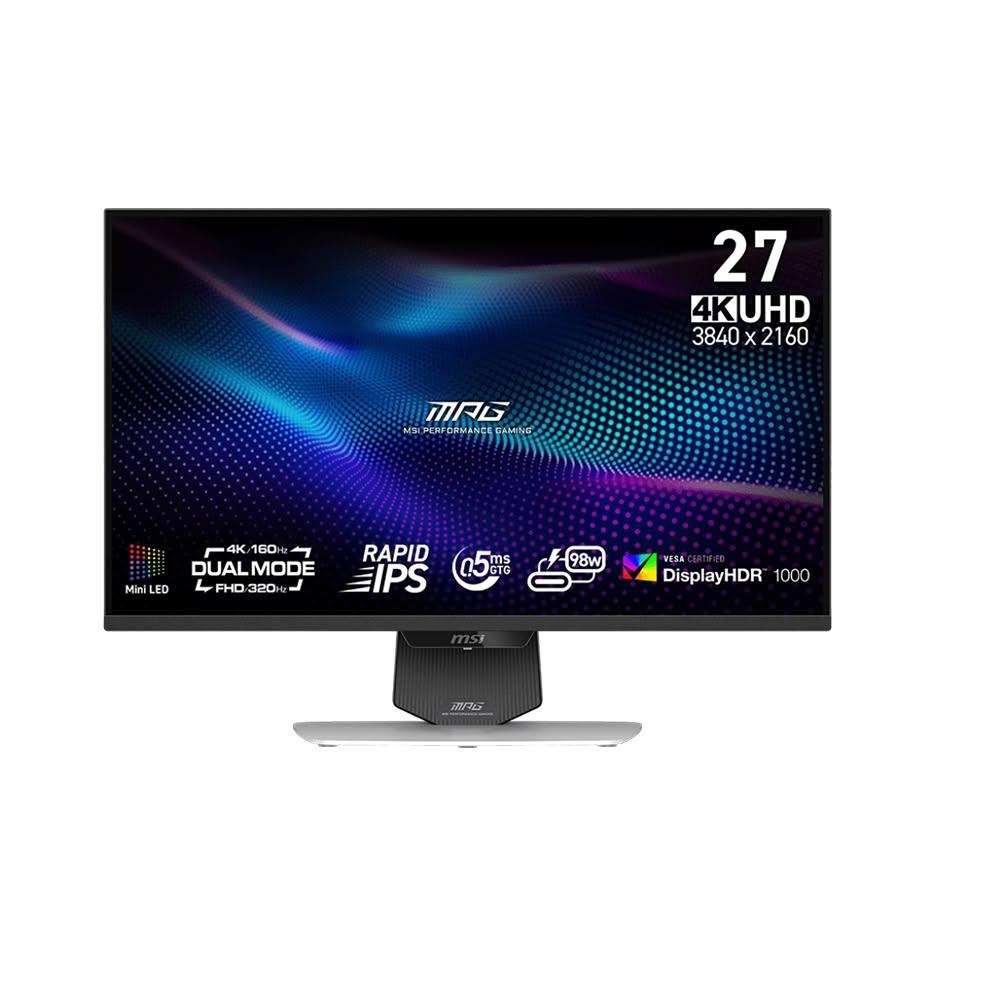 MSI 微星 MPG 274URDFW E16M 電競螢幕 27吋 160Hz 4K 0.5ms 可旋轉 白色螢幕