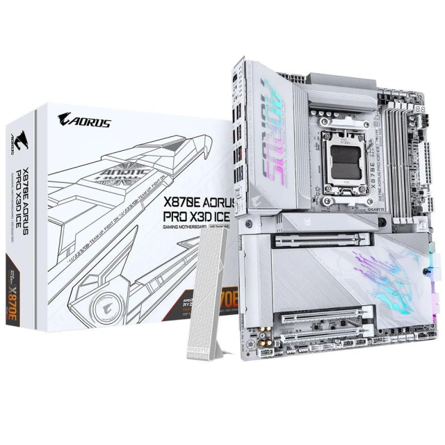 【GIGABYTE 技嘉】X870E AORUS PRO X3D ICE AM5主機板(ATX/3+2年保)