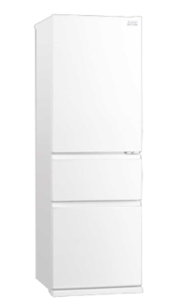 【MITSUBISHI 三菱電機】MR-CGX37EN-GWH-C 365L三門玻璃泰製變頻冰箱-純淨白 (含基本安裝)