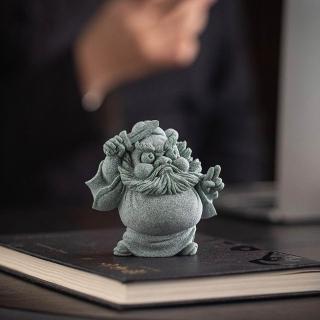 創意鍾馗青砂石辦公室裝飾擺件桌面魚缸造景送禮中式裝飾品茶寵