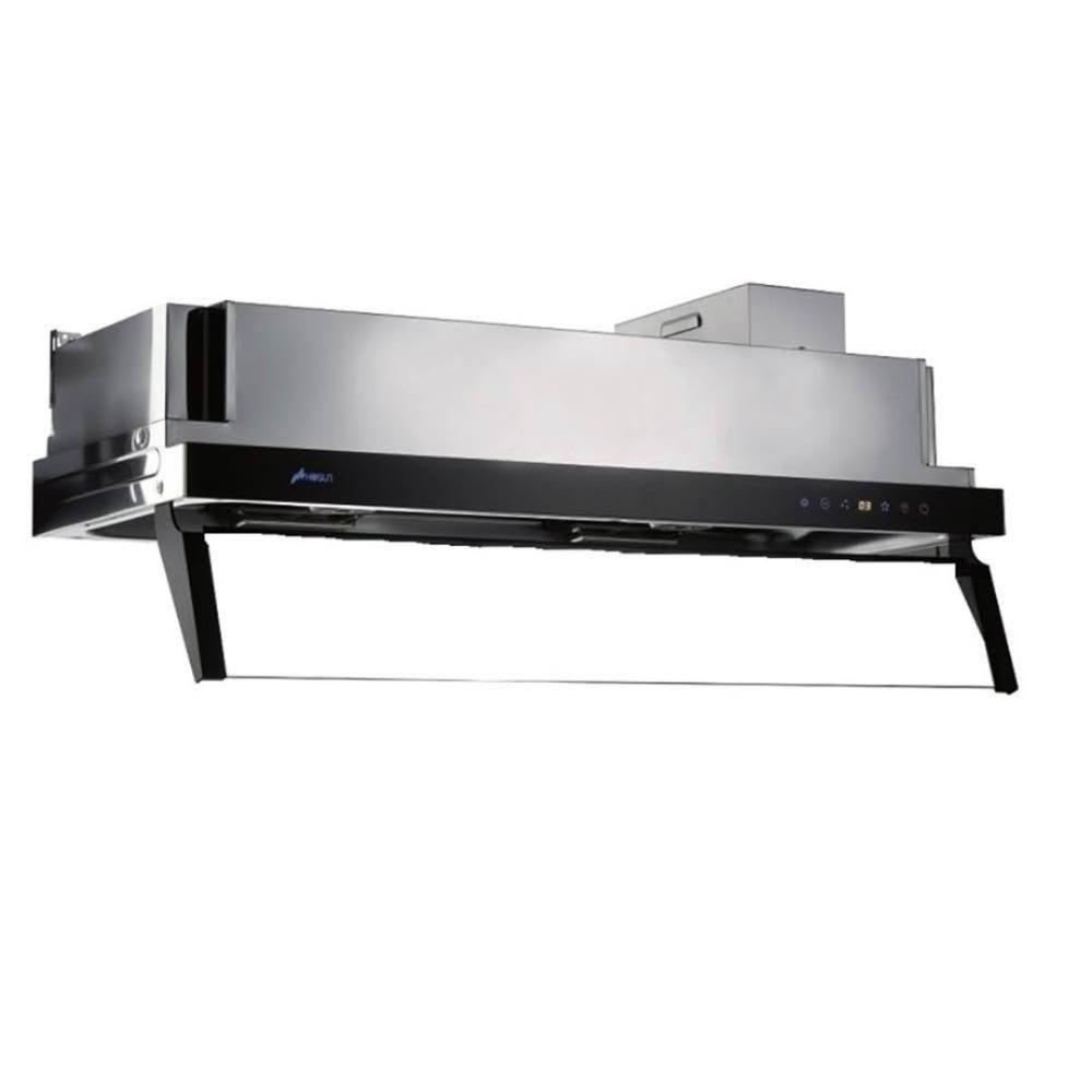 HOSUN豪山牌 VEA-8366 隱藏式排油煙機，採用不鏽鋼材質打造，電子式按鍵操作簡便，提供5段以上風量段速，適合各種廚房環境。機體尺寸 W791 × D380 × H185mm，110V/60Hz 電壓，標準安裝方式，保固1年，BSMI許可字號 R51114，高效吸油煙，守護廚房空氣清新。