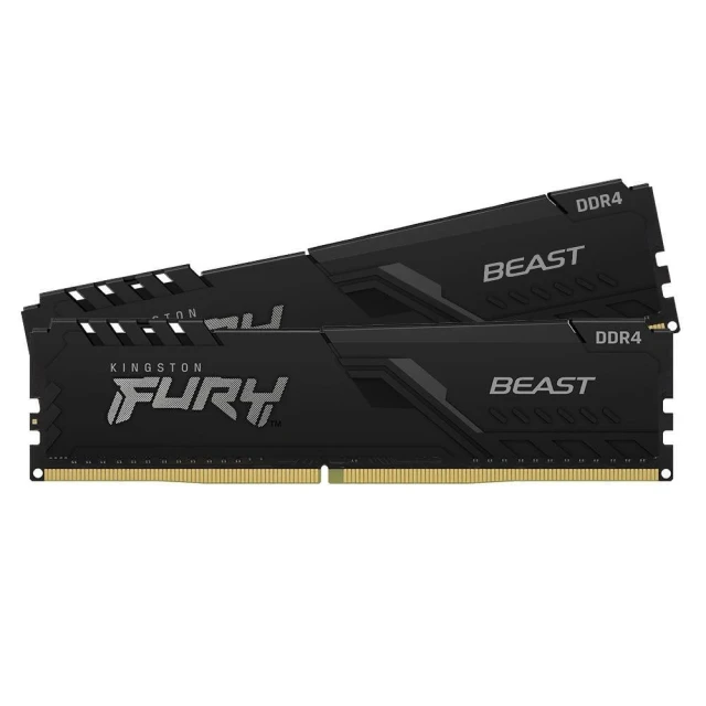 【Kingston 金士頓】FURY Beast 獸獵者 DDR4-3200 16G*2 桌上型記憶體《黑》