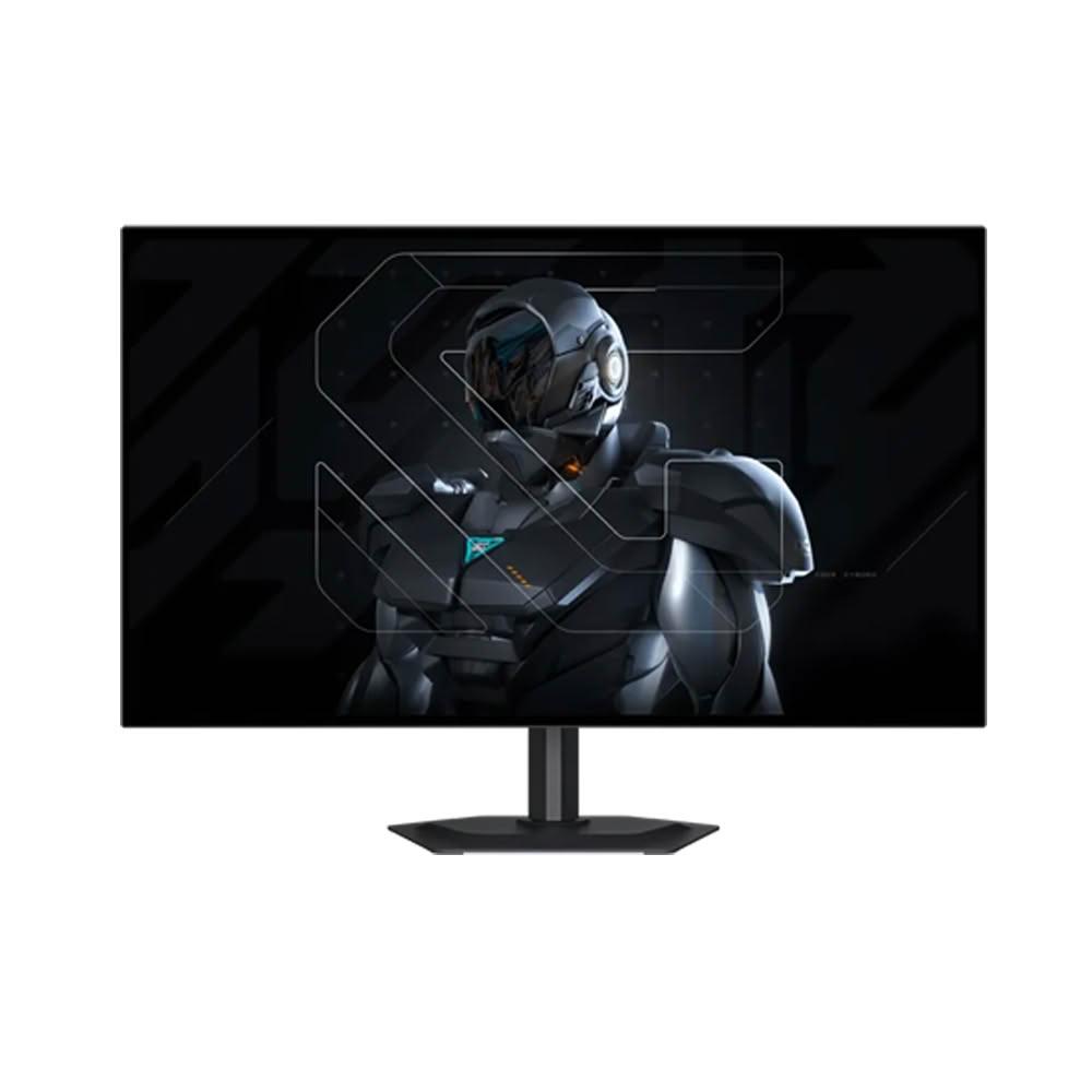 技嘉 MO27Q28G 電競螢幕採用第4代 WOLED 技術，四邊無邊框設計，280Hz 高更新率確保遊戲畫面流暢無殘影，0.03ms 延遲提供即時反應，DR True Black 500 提升對比度與黑色表現，支援 KVM 功能，適合專業電競玩家與高階使用者。