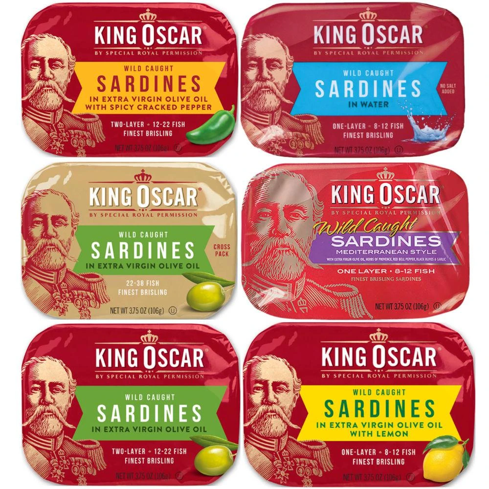 【King Oscar】森果食品 沙丁魚罐頭 橄欖油沙丁魚 油漬沙丁魚 無油無鹽沙丁魚 奧斯卡國王