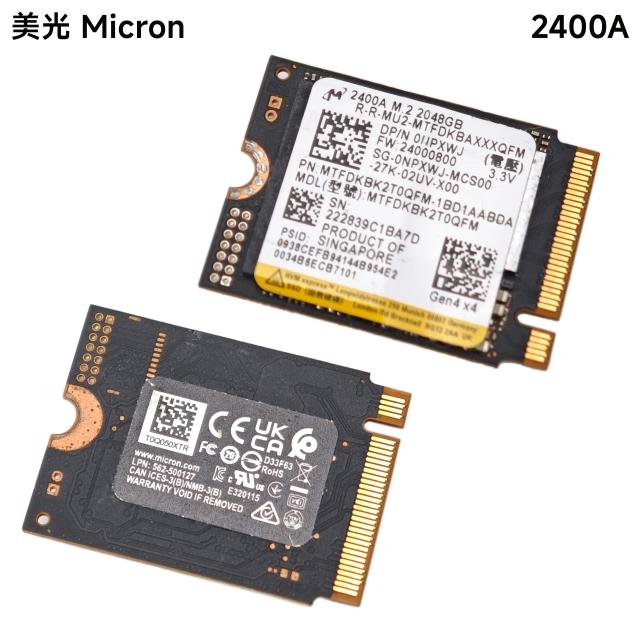 Crucial 美光】拆機良品Micron 2400A 2TB M.2 2230 SSD 2400 NVMe 固態硬碟