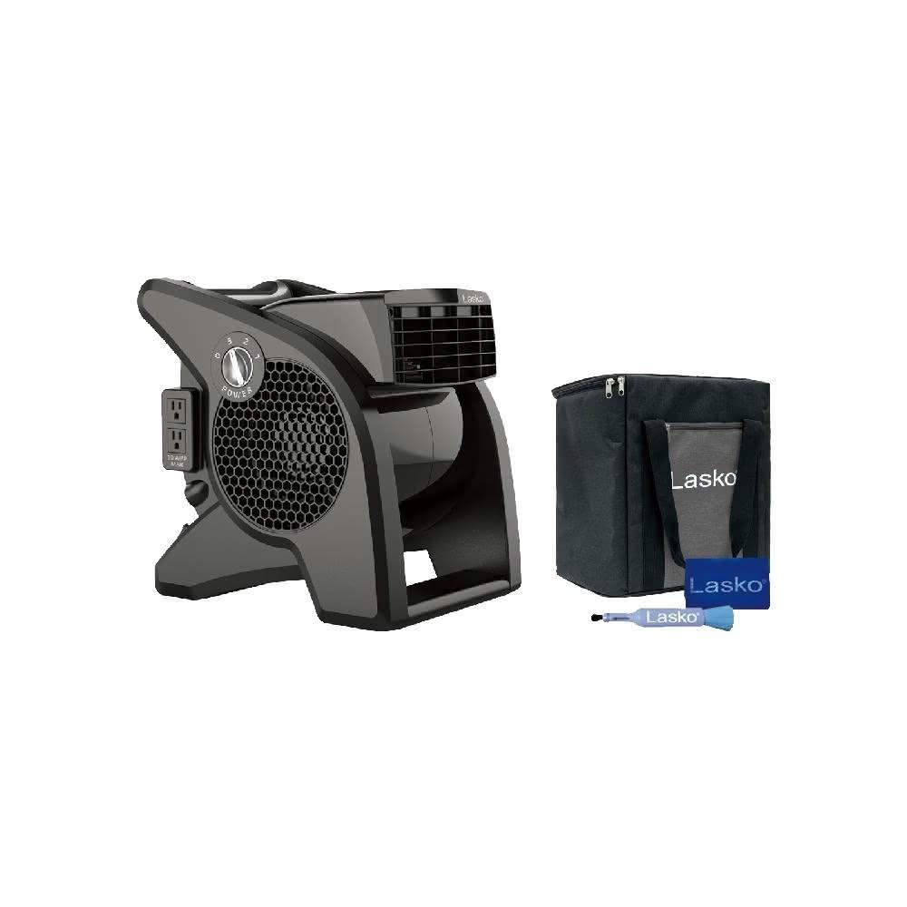 【Lasko】U15617TW+收納袋 黑武士渦輪循環風扇