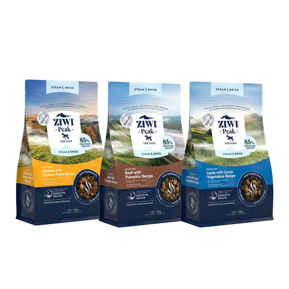 【ZIWI 巔峰】NiNiJA(犬)微蒸85%鮮肉狗糧800g 滋益巔峰 牛雞羊 狗主食飼料乾糧 台南寵物店