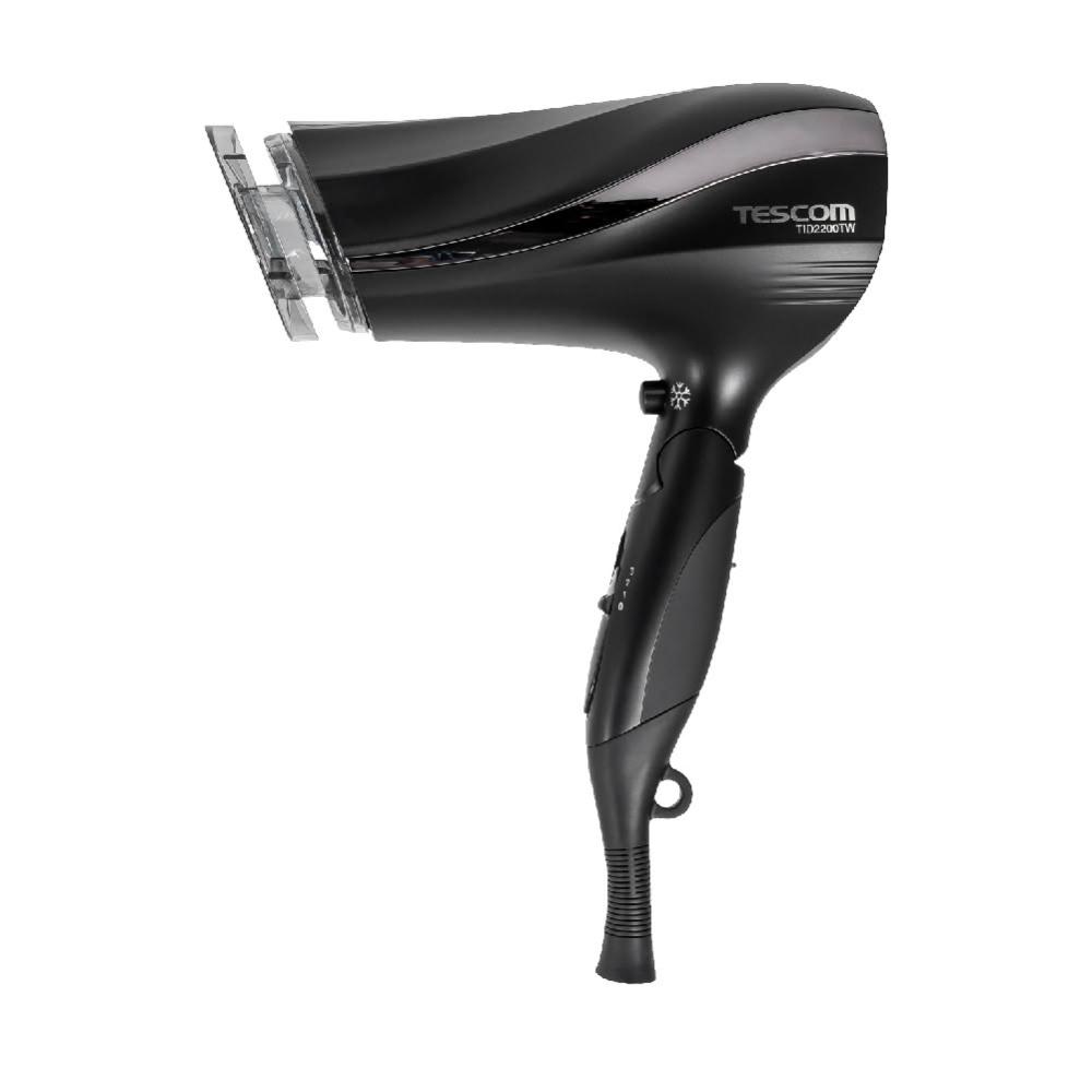 【TESCOM】TESCOM TID2200TW 黑色 防靜電大風量吹風機 抑制靜電 負離子 速乾 保濕 男女適用 2200 大風量