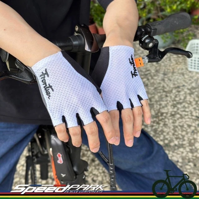 【Frontier】【速度公園】Frontier Racing Mitts 競賽型EIT手套 白色｜高摩擦止滑 高透氣 立體印標 人體工學