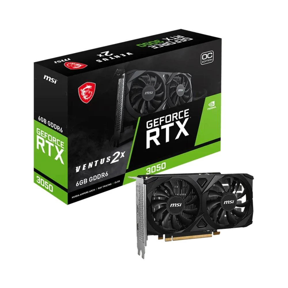 【MSI 微星】GeForce RTX 3050 VENTUS 2X E 6G OC 顯示卡