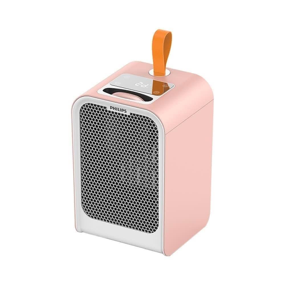 【Philips 飛利浦】迷你小型桌上附迷你暖手寶粉色AHR2124PFM電暖器AHR2124PFM-COOL