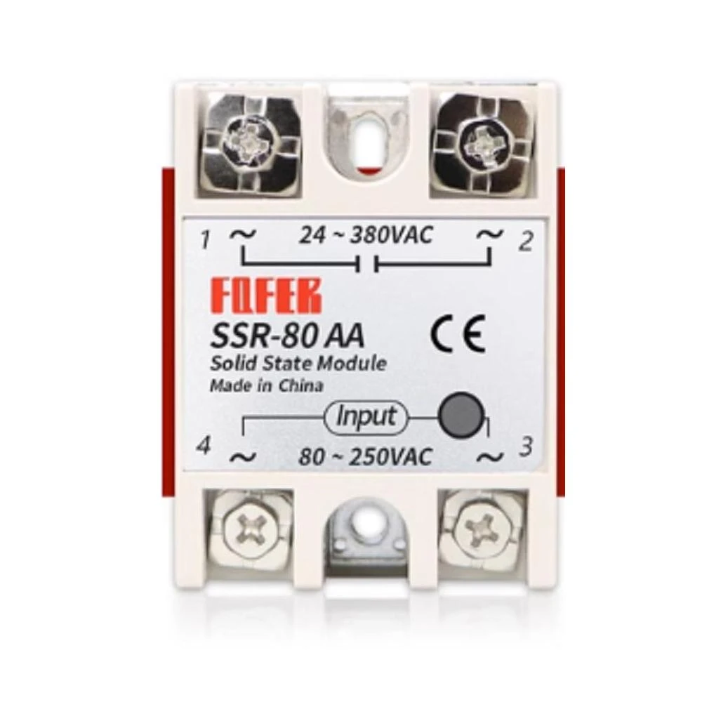 SSR-80AA 單相固態繼電器模塊交流控交流