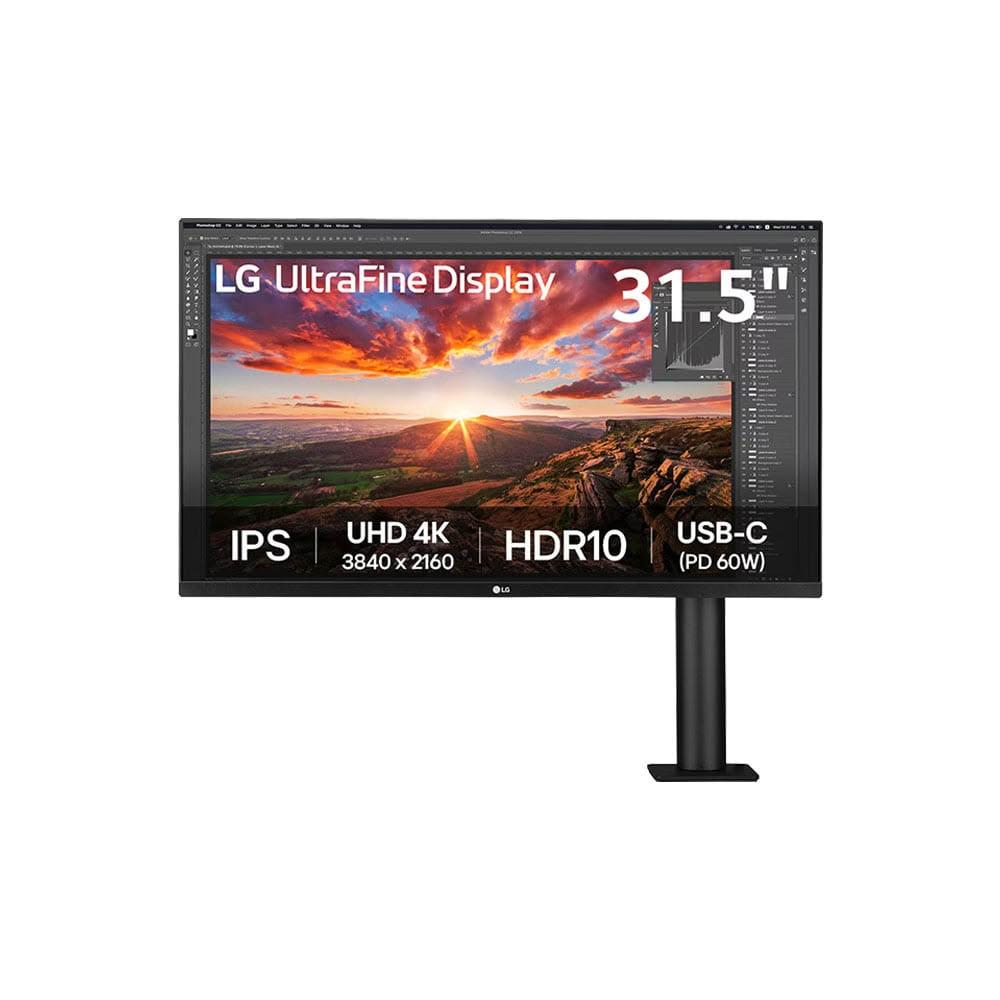 LG樂金 32UN880K-B 是一款 31.5 吋 IPS 面板顯示器，支援 4K 解析度（3840x2160），擁有 1000:1 對比、5ms 反應時間與 60Hz 更新頻率，適合專業攝影與設計用途。具備 178° 水平與垂直可視角度，亮度達 350 cd/m²，支援 1.07B 色彩，內建喇叭與 VESA 壁掛功能，重量輕巧僅 10.3kg，外觀尺寸為 714.3 x 420.1 x 45.7 mm，提供三年保固，是高 CP 值的辦公與娛樂顯示解決方案。
