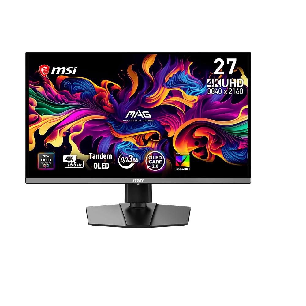 【MSI 微星】MSI 微星 MAG 272UP QD-OLED E16 電競螢幕 27吋 165Hz 4K 0.03ms 可旋轉 螢幕