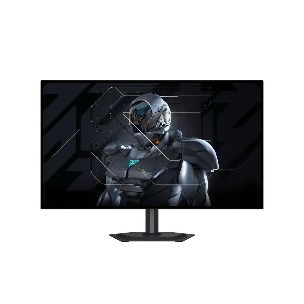 技嘉 MO27Q28G 電競螢幕採用第4代 WOLED 技術，四邊無邊框設計，280Hz 高更新率確保遊戲畫面流暢無殘影，0.03ms 延遲提供即時反應，DR True Black 500 提升對比度與黑色表現，支援 KVM 功能，適合專業電競玩家與高階使用者。