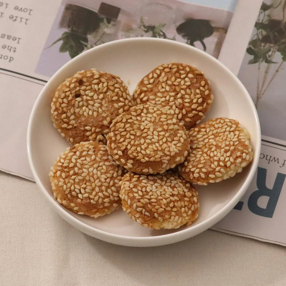 懷舊古早味 白芝麻餅乾 香脆芝麻餅 圓麻餅 脆餅 分享包 下午茶點心 辦公室零食 古早味 團購零食首選【嘻饈仔現貨】