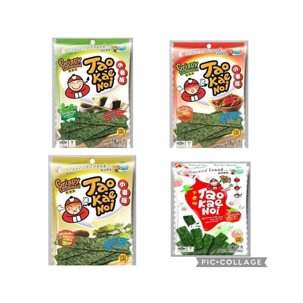 小老闆 小老板 厚片海苔 原味/辣味/芥末/番茄 32g泰國