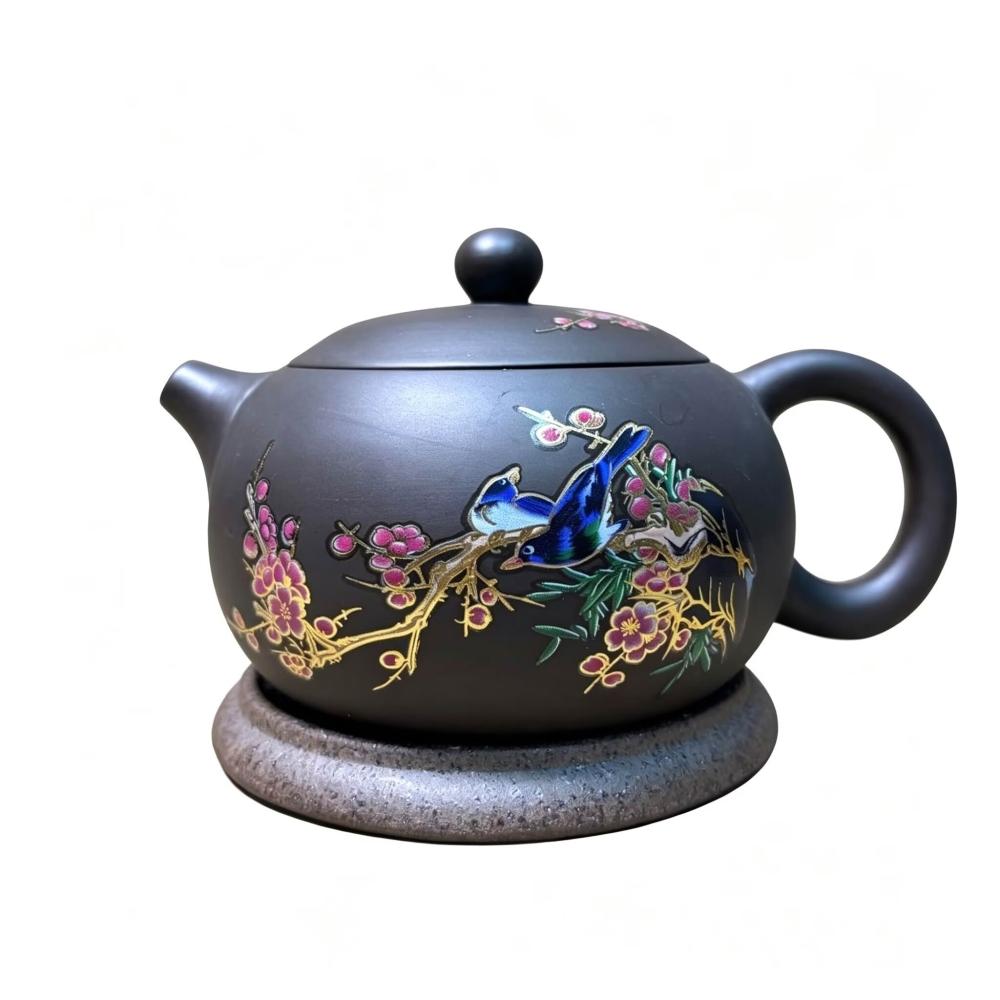 遇熱 變色 紫砂壺 龍鳳呈祥 喜上眉梢 茶壺 西施 功夫 茶具 家用 手工 工夫茶 茶葉