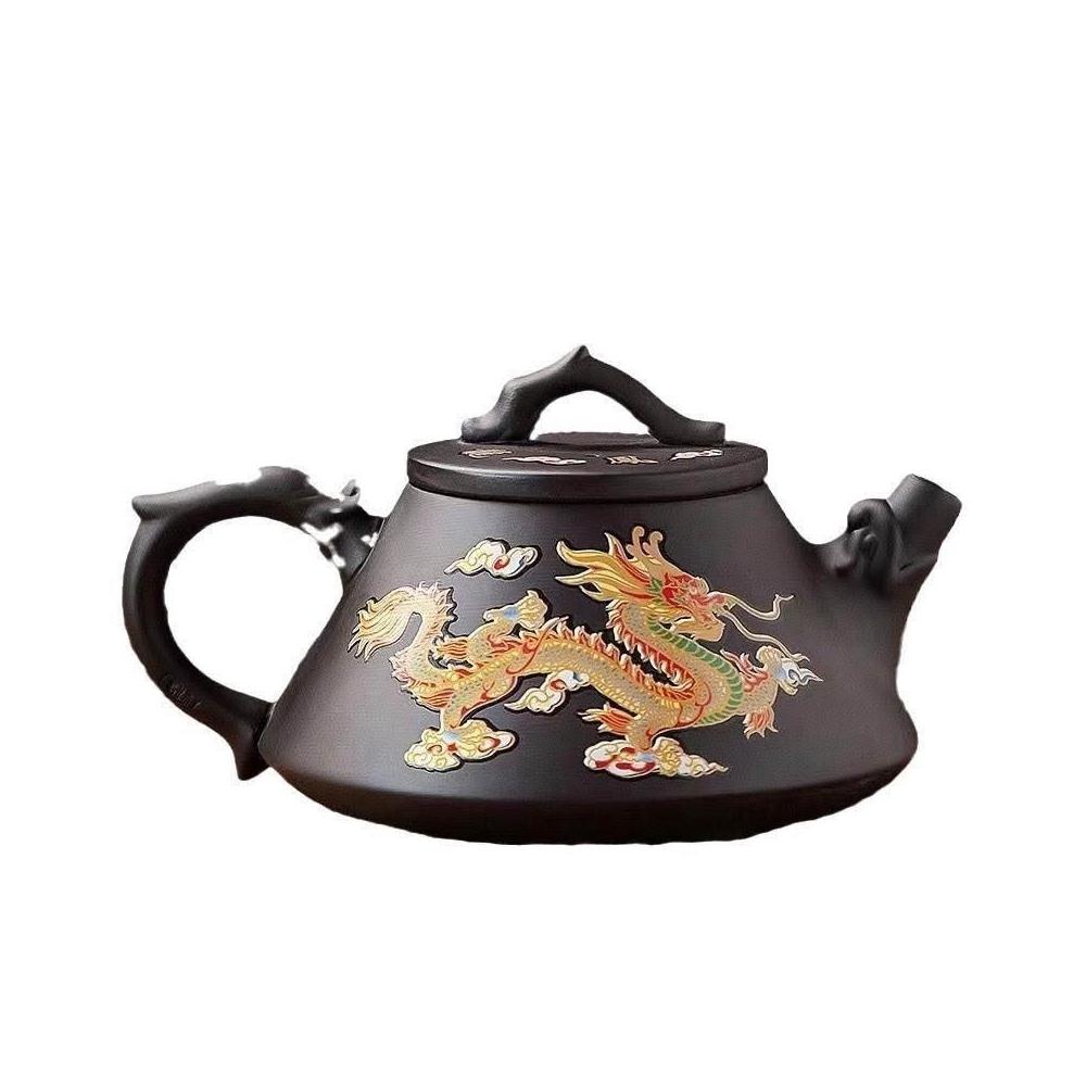 紫砂 遇水 變色 遇熱 紫砂壺 鳳鳴 龍鳳呈祥 茶壺 功夫 茶具 手工 正品 工夫茶 茶葉