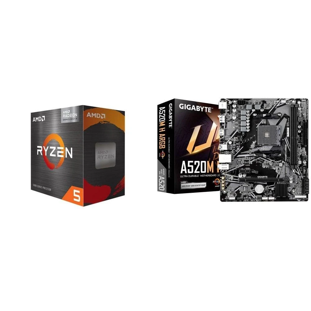 【AMD 超微】〈自MO價〉R5 5500GT+技嘉 A520M H ARGB D4 MATX主機板
