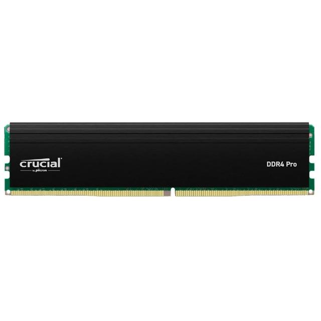 【Crucial 美光】Micron PRO DDR4 3200 16G Bulk 電競黑 桌上型記憶體(支援XMP)【原生顆粒】