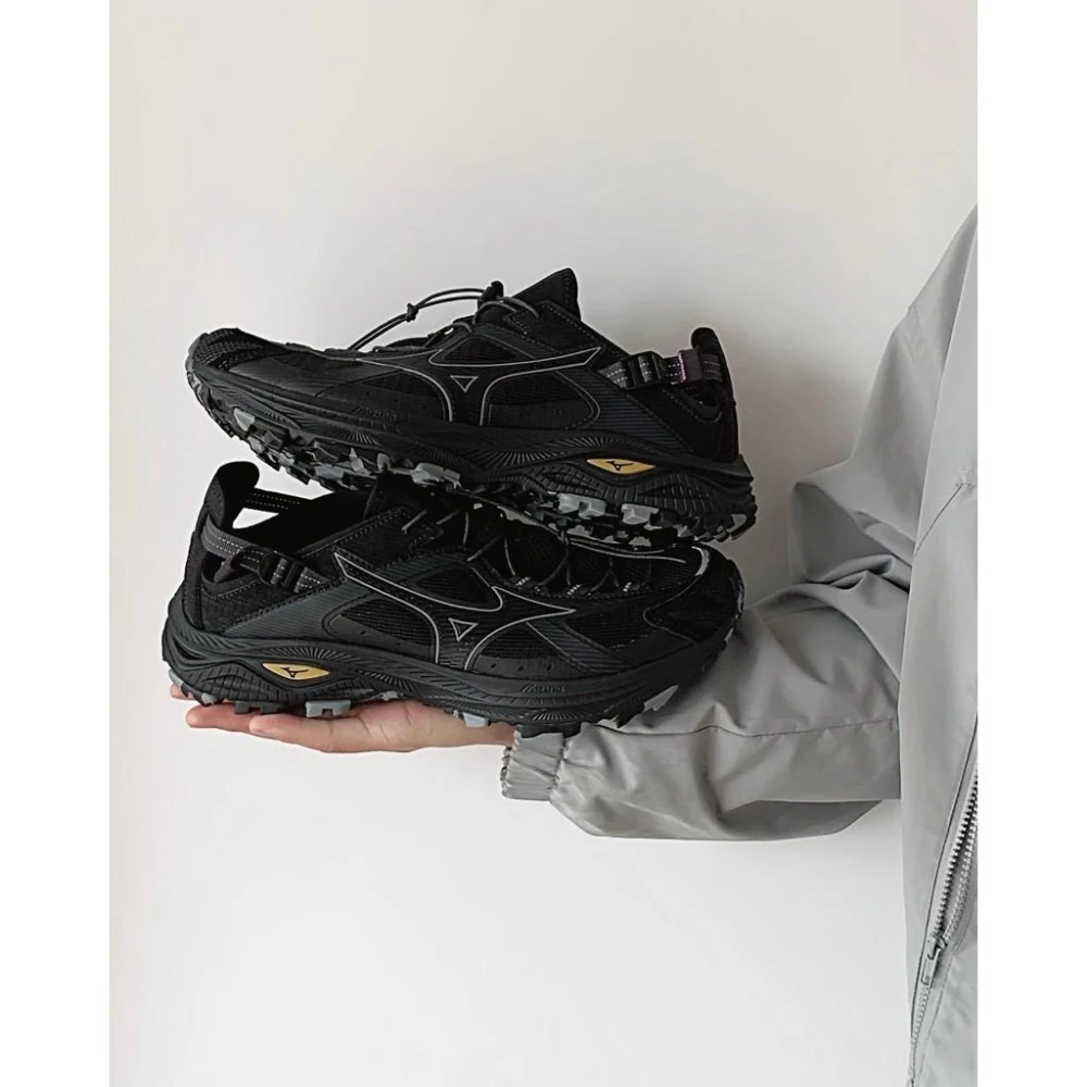 【MIZUNO 美津濃】MIZUNO RACER TRAIL SE V2 黑色 全黑 溯溪鞋 涼鞋 透氣 D1GH261201
