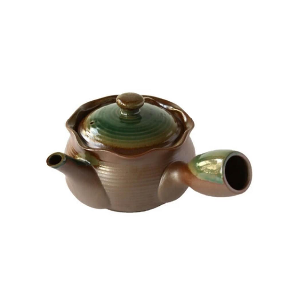 萬古燒】日本製佐倉嚴選花冠造型陶瓷急須壺附濾網泡茶壺日式茶具茶器