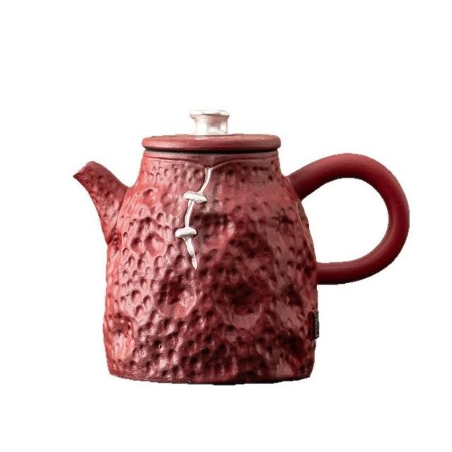 故宮文化高端茶具高品質創意故宮紅茶具茶壺輕奢家用復古唐裝山楂紅婚慶