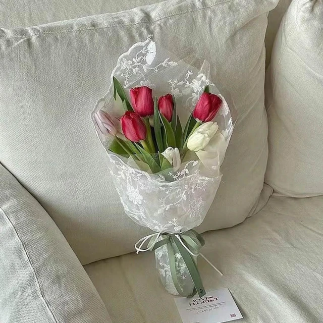 蕾絲包花紗 花束包裝材料 包裝紙 蕾絲網紗 花束 DIY材料 乾燥花包裝 鮮花包裝 襯紙 禮品包裝