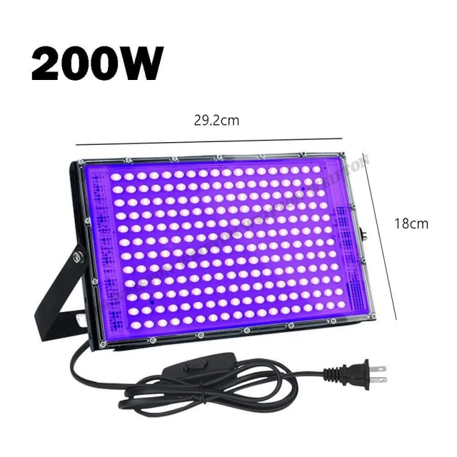 台灣出貨 100w UV燈 紫外燈 固化燈 395nm 紫外線 uv膠 紫光燈 美甲燈 UV膠 螢光燈 萬聖節 派對燈