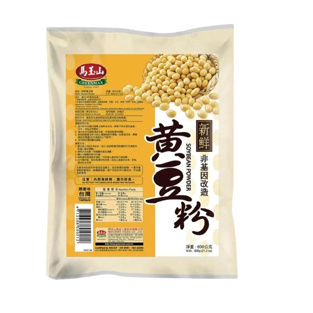 【馬玉山】 純天然新鮮黃豆粉600g(生粉) 豆漿粉 黃豆 黃豆粉  無糖 素食 古早味 台灣早餐 全素【濠氣老闆】