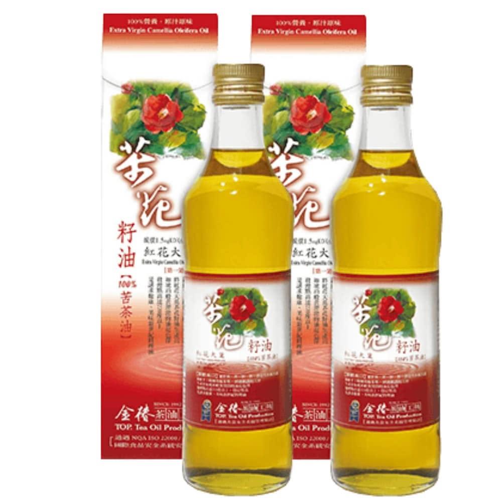 金椿茶油工坊】紅花大菓苦茶花籽油(500ml*2瓶) (可生飲、酸價0.2)