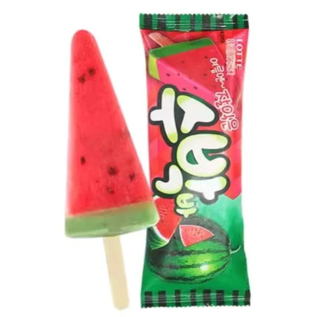 【Lotte 樂天】韓國LOTTE 樂天🍉西瓜冰棒🍉1支 西瓜冰✔冰品採用黑貓物流配送仍有退冰風險 購買時請注意