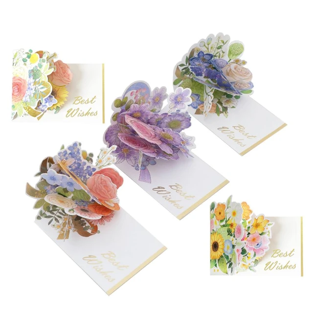 3D立體花卉卡片 (花朵賀卡 花卉卡片 生日卡片 祝福卡片 畢業季卡片 教師卡片 母親節卡)