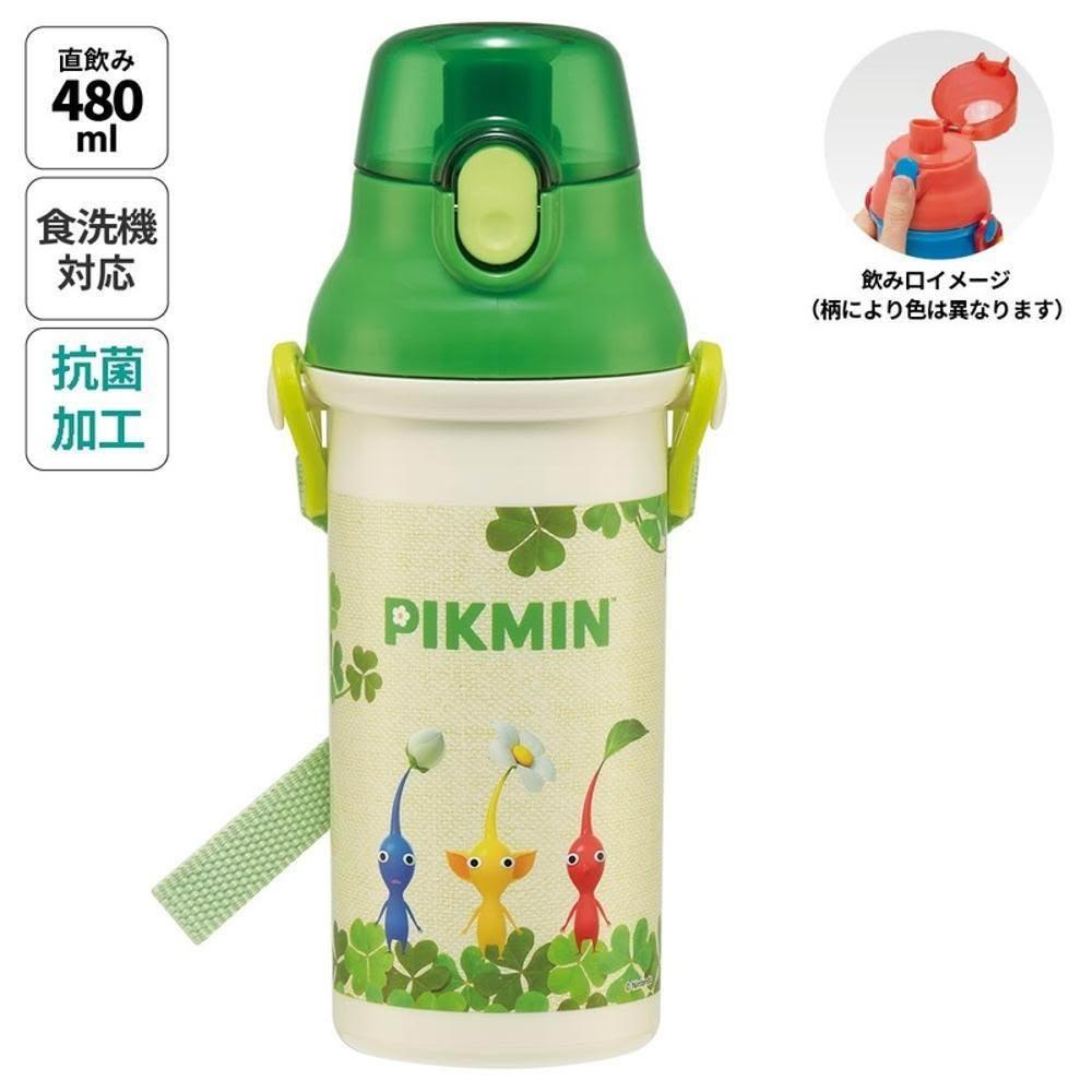 Skater】Skater 斯凱達皮克敏兒童直飲水壺480ml 可洗碗機對應附背帶一